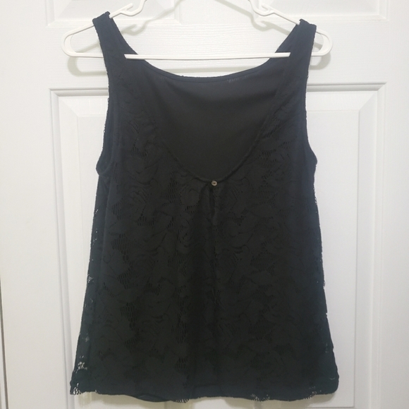 🌿 3/$20 🌿 Zara Lace Sleevless Top Black Size M - Picture 2 of 5